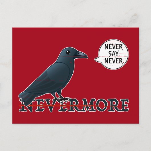 ハロウィン・レイヴン:決して言うな(E.A.ポーではない) ポストカード (正面)
