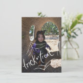 ハロウィン レタリング クモ 写真カード シーズンカード (スタンド正面)