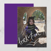 ハロウィン レタリング スパイダー フォト カード (正面/裏面)