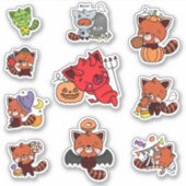 ハロウィン レッドパンダ シール (正面)