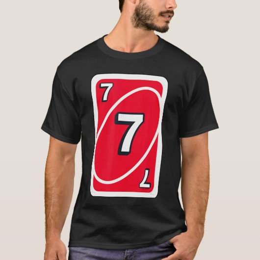 ハロウィン レッド7 カード ウノ Tシャツ (正面)