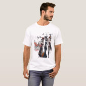ハロウィン レディース グラフィティ アート ファミリー 女性 Tシャツ (正面フル)
