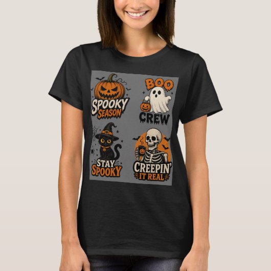 ハロウィン レディースTシャツ Tシャツ (正面)
