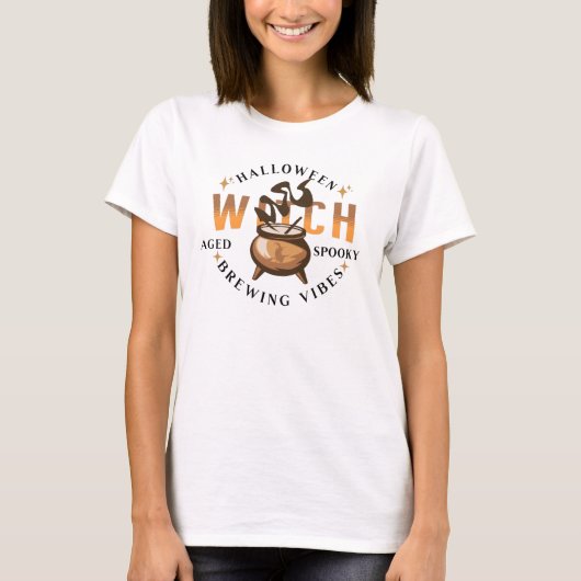 ハロウィン レトロ 魔女の調合 Tシャツ (正面)