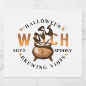 ハロウィン レトロ 魔女の醸造 ビールラベル (シングルラベル)