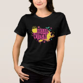 ハロウィン レトロ 魔女 トライブレンドＴシャツ (正面)