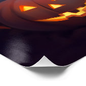 ハロウィン ロシアンブルー かぼちゃ 怖い猫 ポスター (コーナー)