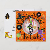 ハロウィン・ロック・アラウンド・ザ・クロック・パーティー - SRF 招待状 (正面/裏面)