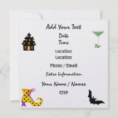 ハロウィン・ロック・アラウンド・ザ・クロック・パーティー - SRF 招待状 (裏面)