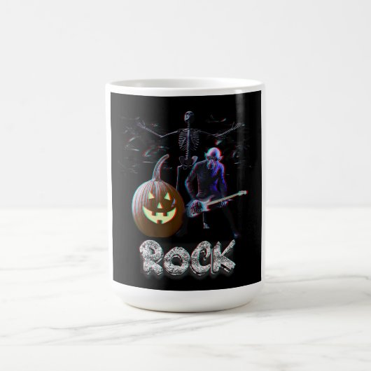 ハロウィン・ロック 3D コーヒーマグカップ (中央)