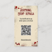 ハロウィン　ロマンチック　ドラキュラ　イベント詳細　ＱＲコード エンクロージャーカード (裏面)