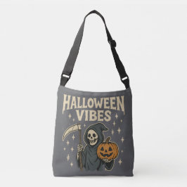 ハロウィン ヴァイブス リーパー - グレー クロスボディバッグ