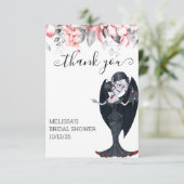 ハロウィン ヴァンパイア ありがと ウェディングシャワー サンキューカード (スタンド正面)