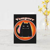 ハロウィン ヴァンパイア 黒子猫 ドラキュラ ヴァンパー 猫 カード (黄色い花)