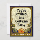 ハロウィン ヴィンテージ衣装パーティーの招待状 招待状 (裏面)