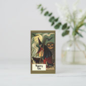 ハロウィン ヴィンテージ魔女 ブライダルシャワー パーティー エンクロージャーカード (スタンド正面)