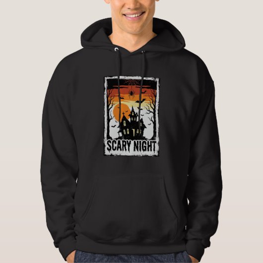 ハロウィン ヴィンテージ お化け屋敷 Tシャツ スケアリー ナイト_ (正面)