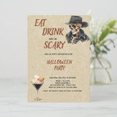 ハロウィン ヴィンテージ お食事とお酒と恐怖のパーティー 招待状 (スタンド正面)