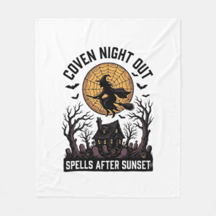 ハロウィン ヴィンテージ ウィッチ ハウス 呪われた魔女団 Tシャツ フリースブランケット