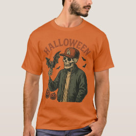 ハロウィン ヴィンテージ - スケルトン幽霊 Tシャツ