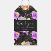 ハロウィン ヴィンテージ フラワー ベビーシャワー ギフトタグ (裏面)