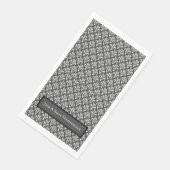 ハロウィン ヴィンテージ ヴィクトリアン ダマスク 白 黒 (コーナー)