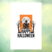 ハロウィン ヴィンテージ 幽霊の館 グラフィック_1 ウィンドウサイン (シート3)
