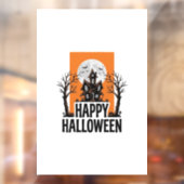 ハロウィン ヴィンテージ 幽霊の館 グラフィック_1 ウィンドウサイン (シート2)