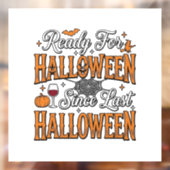ハロウィン ヴィンテージ 彫刻 Tシャツ デザイン はい準備 ウィンドウサイン (シート2)