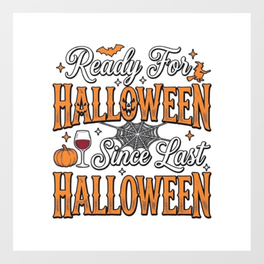 ハロウィン ヴィンテージ 彫刻 Tシャツ デザイン はい準備 ウィンドウサイン (シート)