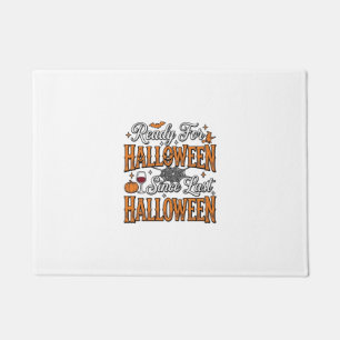 ハロウィン ヴィンテージ 彫刻 Tシャツ デザイン はい準備 ドアマット