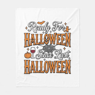 ハロウィン ヴィンテージ 彫刻 Tシャツ デザイン はい準備 フリースブランケット