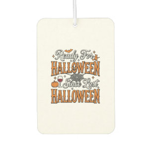 ハロウィン ヴィンテージ 彫刻 Tシャツ デザイン 準備完了 カーエアーフレッシュナー