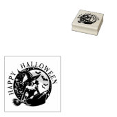 ハロウィン ヴィンテージ 魔女 レトロ ラバースタンプ (押印)