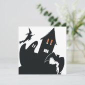 ハロウィン ヴィンテージ 魔法の女 幽霊 呪われた家 パーティー 招待状 (スタンド正面)