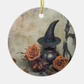 ハロウィン ヴィンテージ 魔術(8) セラミックオーナメント (正面)