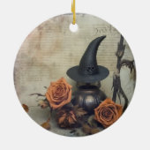 ハロウィン ヴィンテージ 魔術(8) セラミックオーナメント (裏面)