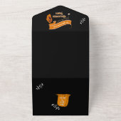 ハロウィン 上品な招待状カード(出欠確認付き) オールインワン招待状 (外側)