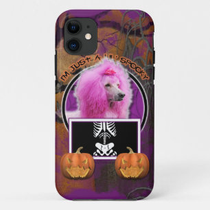 ハロウィン-不気味なちょうどLil -プードル-ピンク iPhone 11 ケース