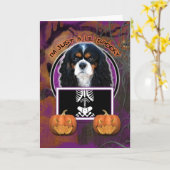 ハロウィン-不気味なちょうどLil -三色騎士- カード (黄色い花)