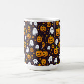 ハロウィン:不気味スマイルとカボチャの友人 モーフィングマグカップ (中央)