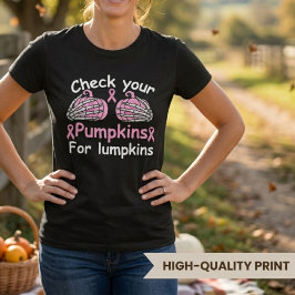 ハロウィン 乳がん ジョーク Tシャツ