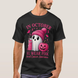 ハロウィン 乳がん 女性 ピンクのリボン 10月 Tシャツ