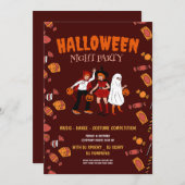 ハロウィン 仮装パーティー, ハロウィン ナイト 招待状 (正面/裏面)