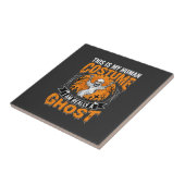 ハロウィン 仮装 グラフィックTシャツ 幽霊 スケルトン デザイン タイル (側面)