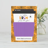 ハロウィン　先生へのギフトカードホルダー　ちょっとした魔法の調合 招待状 (スタンド正面)