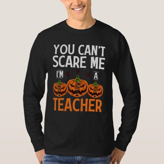 ハロウィン 先生 教師 Tシャツ おばけ怖くない (正面)
