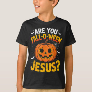 ハロウィン 冗談 あなたは秋Oウィーン・キリスト_ キリスト教のおかしいデザイン Tシャツ