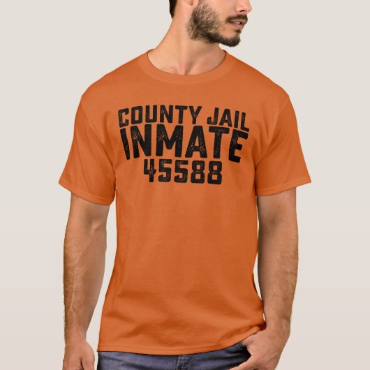ハロウィン 刑務所 囚人 オレンジ コスチューム Tシャツ (正面)