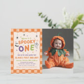ハロウィン 初めてのお誕生日 おばけデビュー 写真撮影 招待状 (スタンド正面)